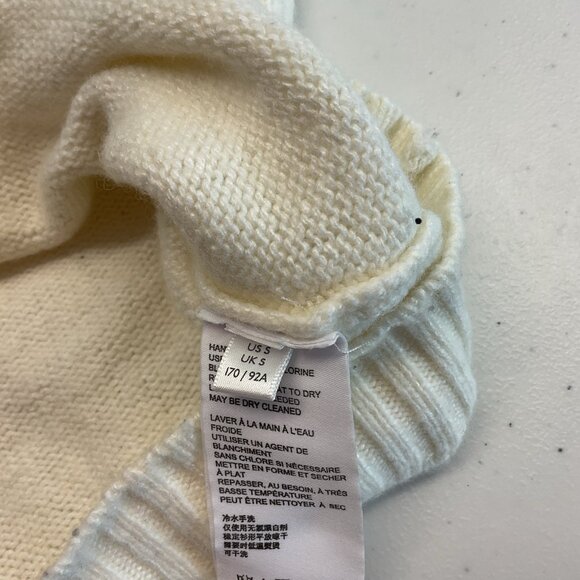 Anthropologie‎ Turtleneck Sweater Size S Ivory Pullover Short sleeve minimalist - Picture 4 of 9